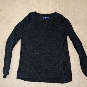 Black Glitter Crewneck Sweater